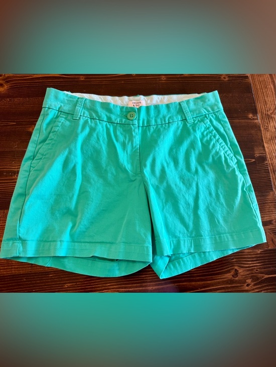 crown & ivy Pants - Crown & Ivy Caroline Bright‎ Turquoise Cotton Chino Shorts Size 2